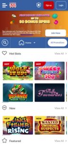 Casino 500 sister sites mobile