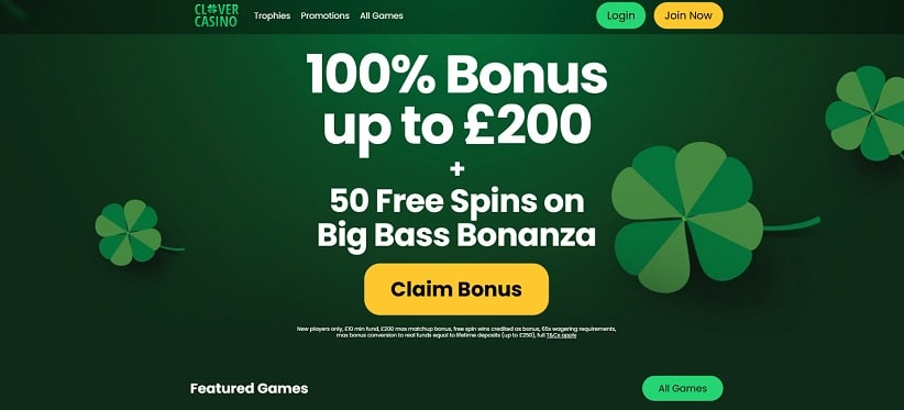 Clover Casino Homepage