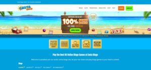 Costa Bingo sister sites homepage