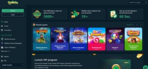 Spin to Win sister sites Luckzie