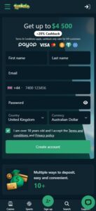 Luckzie mobile screenshot
