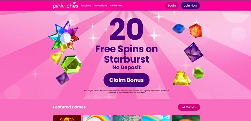 Pink Riches homepage