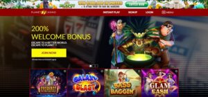 Planet 7 Casino sister sites homepage