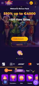 iWild Casino mobile sister sites