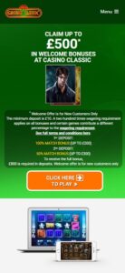 Casino Classic sister sites mobile