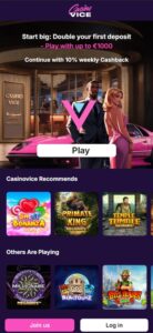 Casino Vice sister sites mobile
