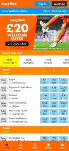 EasyBet sister sites mobile