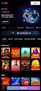 Gizbo Casino sister sites mobile