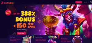 Goat Spins sister sites homepage