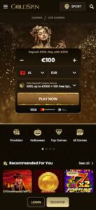 Goldspin Casino sister sites mobile