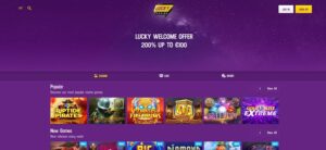 Lucky Casino sister sites homepage