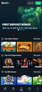 ZoloBet sister sites mobile