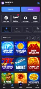 Banger Casino sister sites mobile