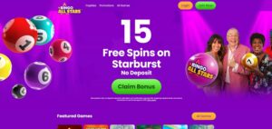 Bingo All Stars sister sites homepage