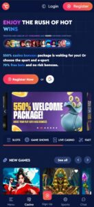 Celsius Casino mobile screenshot
