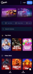 Deuces sister sites mobile