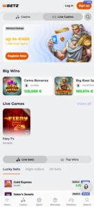 Wbetz Casino sister sites mobile