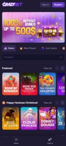 CrazyBet sister sites mobile