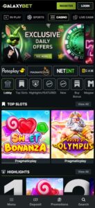 Galaxy Bet sister sites mobile