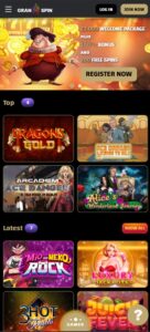 Gran Spin City sister sites mobile