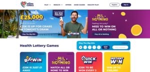 LottoGo sister sites The Health Lottery