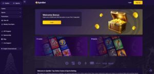 SpinBet sister sites homepage