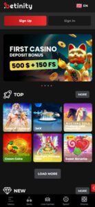 Betinity sister sites mobile