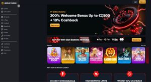 Instant Casino sister sites homepage