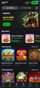 Jackpot Raider sister sites mobile