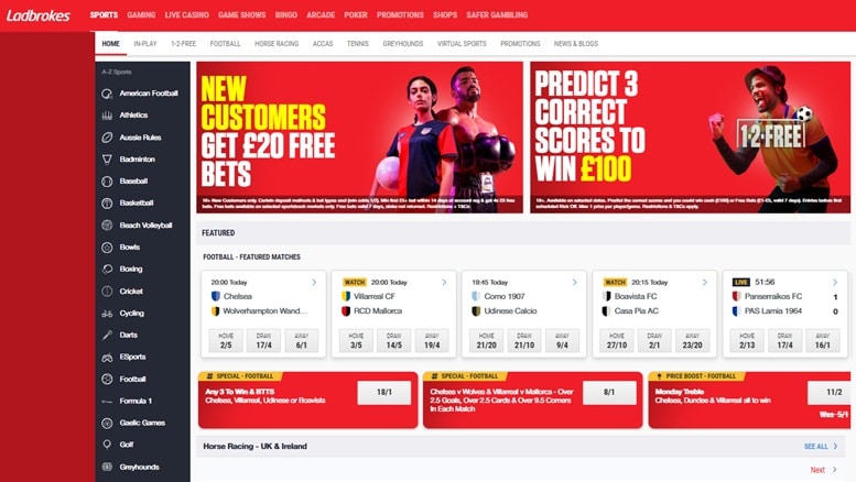 Ladbrokes Homepage