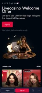 Livecasino.io sister sites mobile