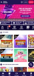 Party Casino sister sites mobile