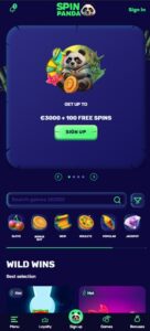 Spin Panda sister sites mobile