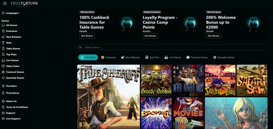 true fortune casino sister sites homepage