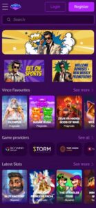 Vince Vegas sister sites mobile