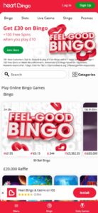 Heart Bingo sister sites mobile
