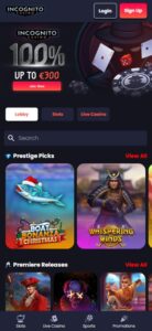 Incognito Casino sister sites mobile