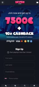 Seven Casino sister sites mobile