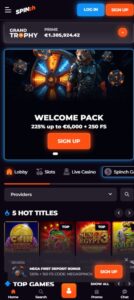 Spinch sister sites mobile