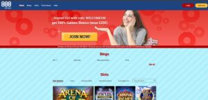 888 Bingo sister sites homepage