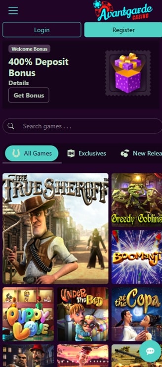 Avantgarde Casino Mobile