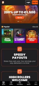 Betiro sister sites mobile