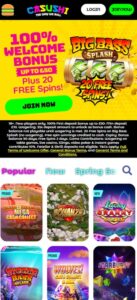 Casushi sister sites mobile