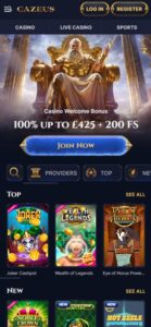 Cazeus sister sites mobile