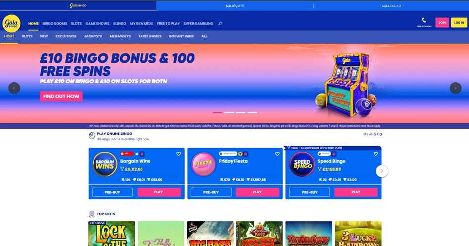 Gala Bingo homepage