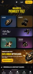 Monkey Tilt sister sites mobile