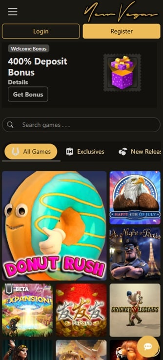 New Vegas sister sites mobile