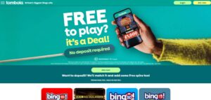 Tombola sister sites homepage