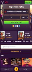 Wizebets sister sites mobile