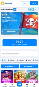 Bounty Casino sister sites mobile